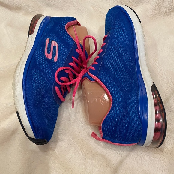 Skechers Skech-Knit Infinity Memory Foam Infinity Running Shoes Blue Pink Sz 9 - Picture 7 of 11
